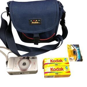 Vintage Profoto Camera Bag Set with Canon Sure Shot 80u & Kodak Film-Untested